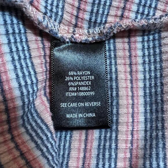 Torrid Striped Ribbed Bodycon Dress Size 3X Scoop Neck Summer Casual Mulitcolor - Picture 9 of 11